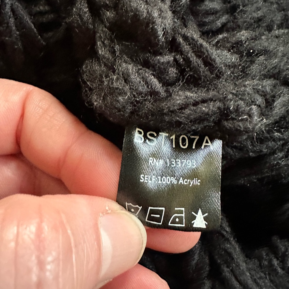 NWOT POL Chunky Knit Boxy Black Short-Sleeved Sweater - POL S fits up to 1-2X - Picture 8 of 9